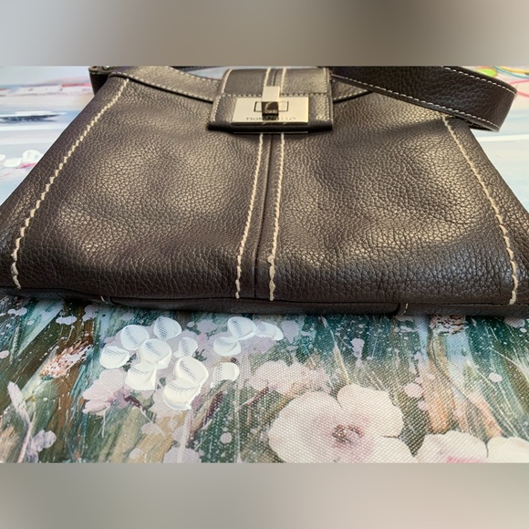Tignanello 100% Genuine Leather Brown Crossbody Purse Vintage Academia Timeless - Picture 13 of 16